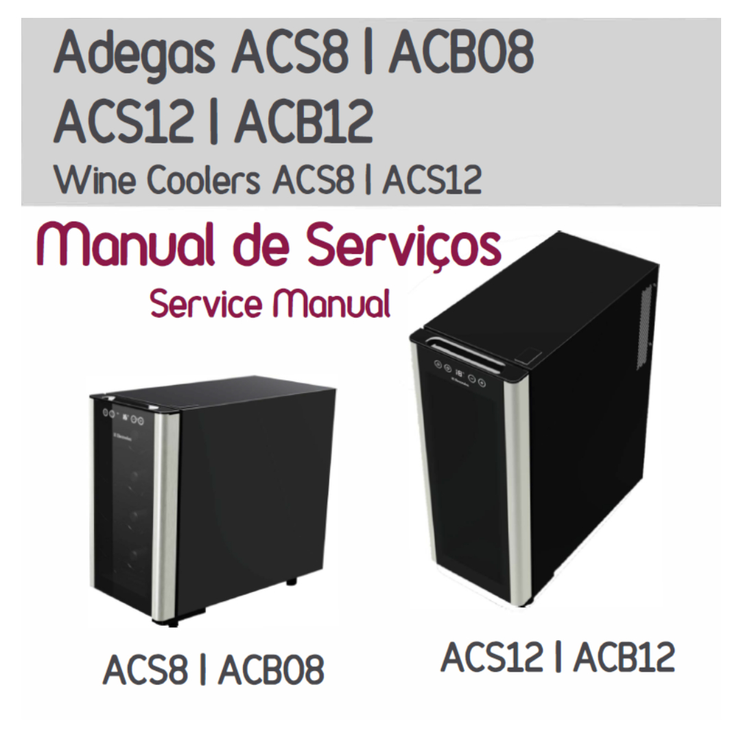Manual de Serviço Adegas - ACS8-ACS12-ACB08-ACB12